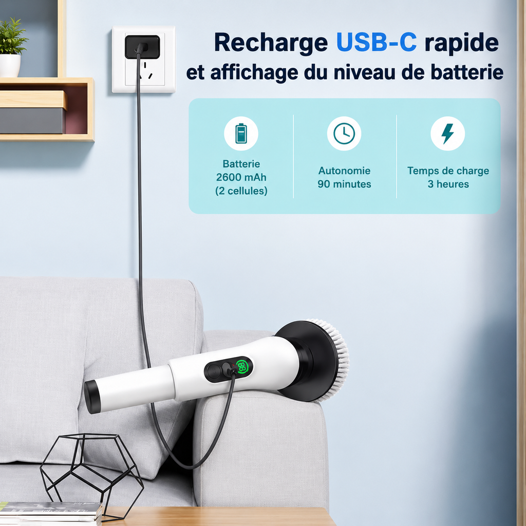 Néclat™ — Brosse de Nettoyage Électrique Sans Fil