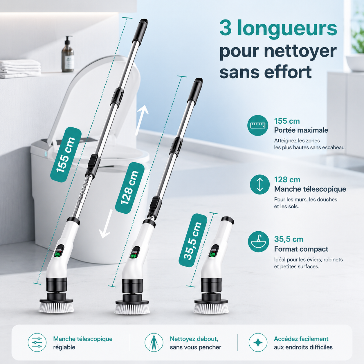 Néclat™ — Brosse de Nettoyage Électrique Sans Fil